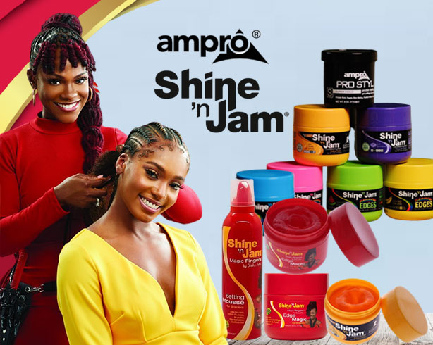 ampro shine 'n jam hair gels and mousse